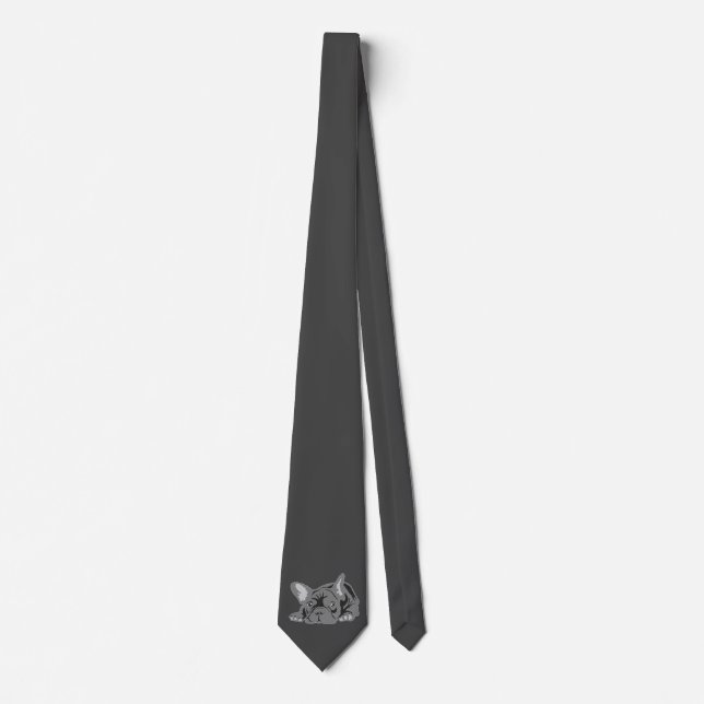 French Bulldog Lines Tie (Front)