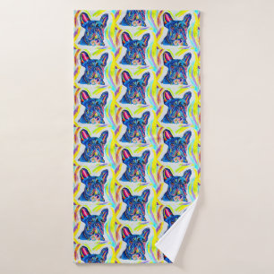French Bulldog Love Bath Towel
