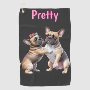 French Bulldog Love  French Bulldog Golf Towel