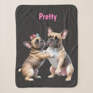 French Bulldog Love French Bulldog Sherpa Blanket