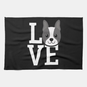 French Bulldog   Love Frenchie Good Gift Dog Lover Tea Towel