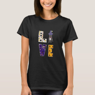 French Bulldog Love Is Dog Mum Halloween Pattern T-Shirt