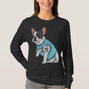 French Bulldog Love Mum Tattoo Frenchie Dog Owner T-Shirt