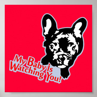 French Bulldog love Poster
