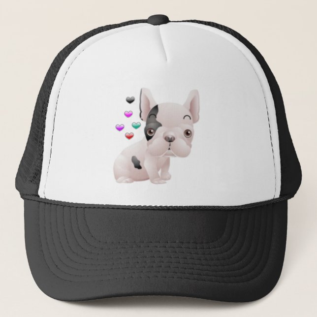 French Bulldog Love Trucker Hat (Front)
