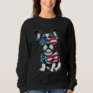 French Bulldog Lover American Day Men Women 4th of Sweatshirt