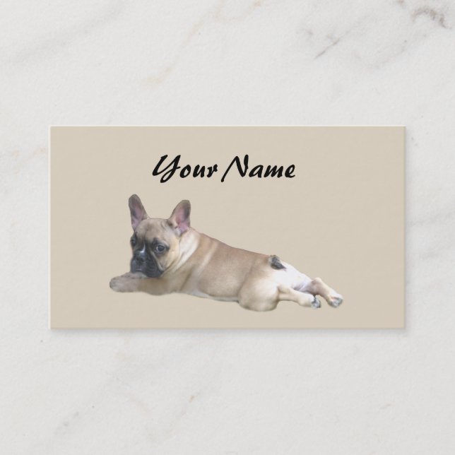 French Bulldog Lover Business Card (Front)