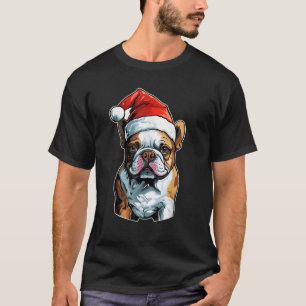 French Bulldog Lover Christmas French Bulldog Sant T-Shirt