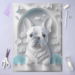 French Bulldog made of Paper