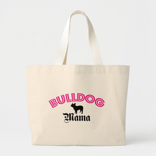 French Bulldog Mama Large Tote Bag (Front)