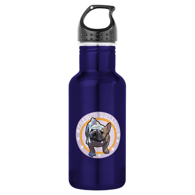 French bulldog mark 532 ml water bottle (Front)