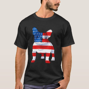 French Bulldog Merica 4th Of July American Flag Pa T-Shirt