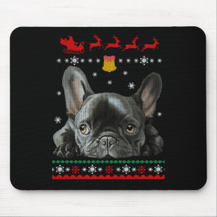 French Bulldog Merry Christmas With Frenchie Mouse Pad