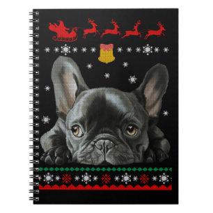 French Bulldog Merry Christmas With Frenchie Notebook
