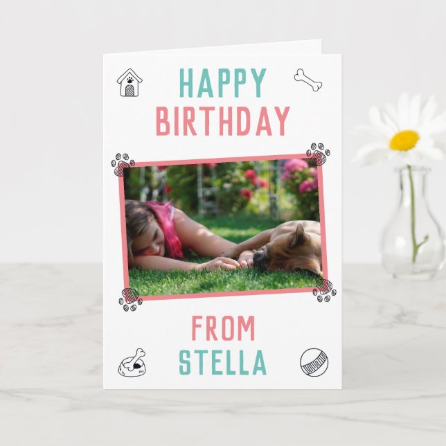 French Bulldog Mom Birthday Card (Small Plant)