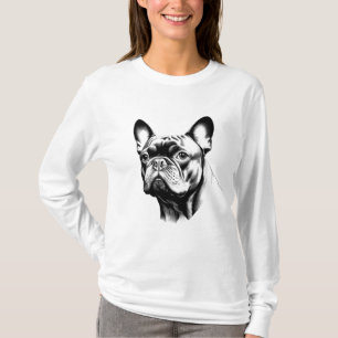 French Bulldog Mom Pencil Sketch Gift T-Shirt
