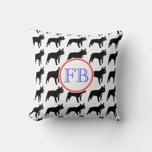 French Bulldog Monogram Cushion