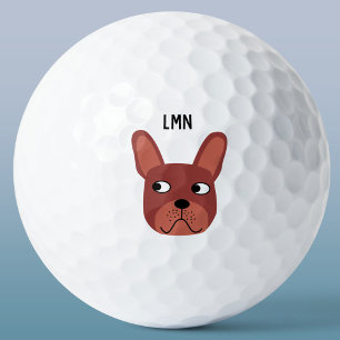 French Bulldog Monogram Golf Balls