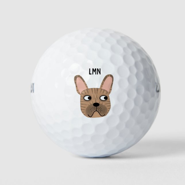 French Bulldog Monogram Golf Balls (Front)