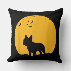 French Bulldog Moon  Halloween Inspired Design Cushion