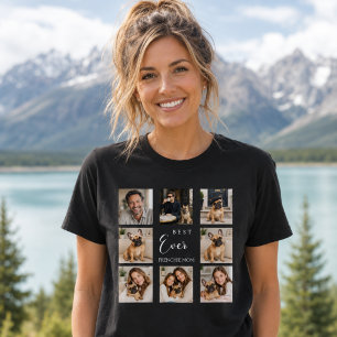 French Bulldog mother mum photo collage black T-Shirt
