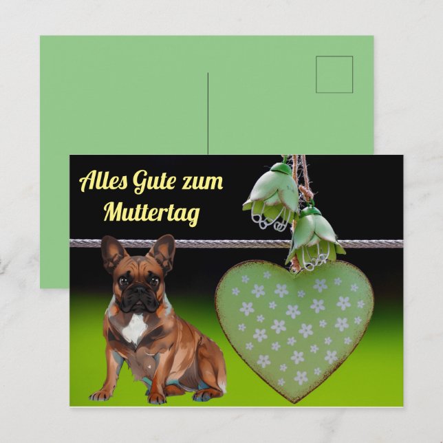 French Bulldog Mother's Day French Bulldog Postcard (Front/Back)