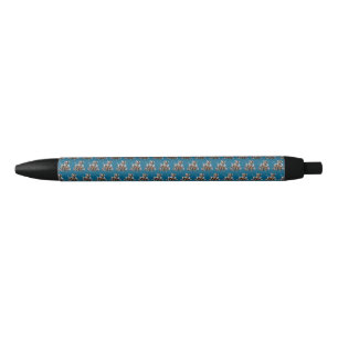 French Bulldog Motorcycle French Bulldog Black Ink Pen
