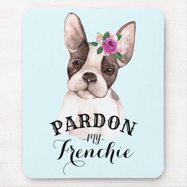 French Bulldog Mousepad - Blue (Front)