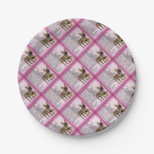 French Bulldog  Mum Poem Paper Plate