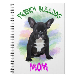 French Bulldog Mum Water Colour Oil Painting Art Spiral Notebook