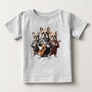 French Bulldog Musikband Französische Bulldoggen Baby T-Shirt