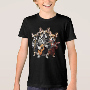 French Bulldog Musikband Französische Bulldoggen Tri-Blend Shirt