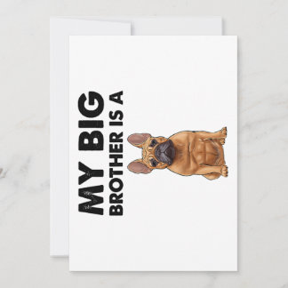 French Bulldog My Big Brother Is A Frenchie Holiday Card