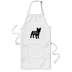 french bulldog name silhouette long apron