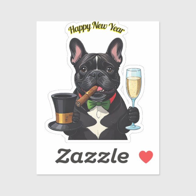 French Bulldog New Year (Sheet)