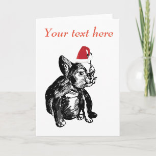 French Bulldog New Year Greeting Card