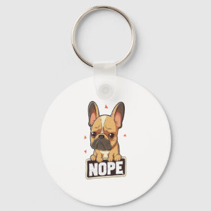 French Bulldog Nope Key Ring