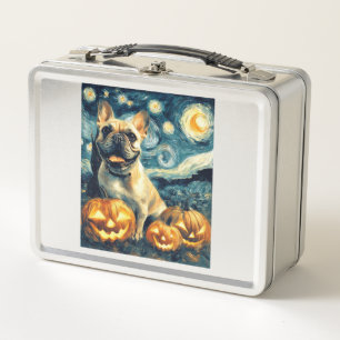 French Bulldog of van gogh starry night halloween Metal Lunch Box
