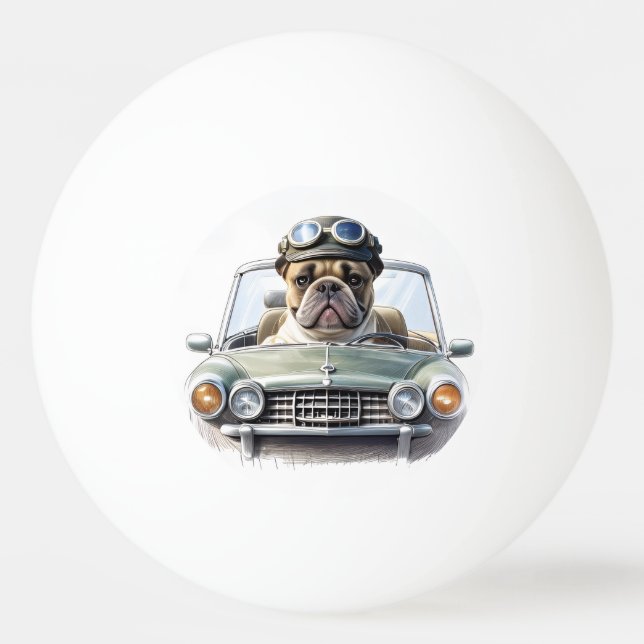 French Bulldog Oldtimer Bulldog Father's Day Ping Pong Ball (Front)