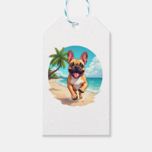 French Bulldog on a Beach Gift Tags