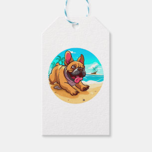 French Bulldog on a Beach Gift Tags