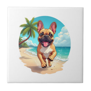 French Bulldog on a Beach Tile