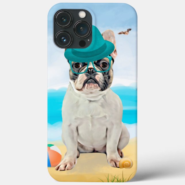 French Bulldog on Beach Case-Mate iPhone Case (Back)
