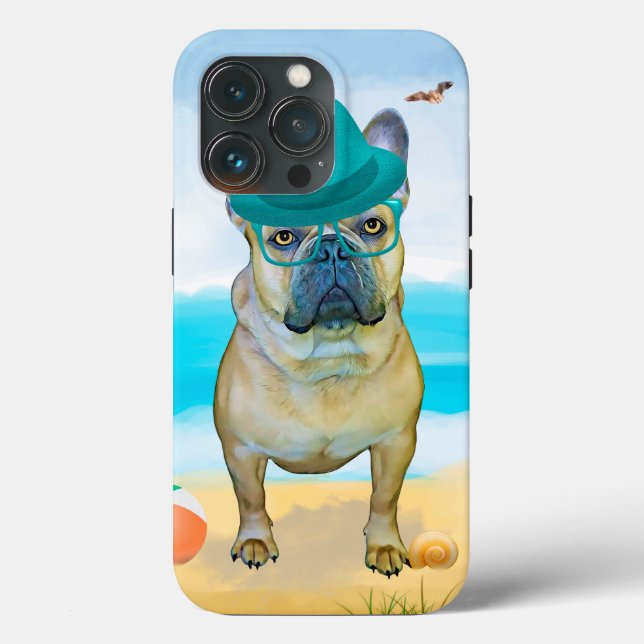 French Bulldog on Beach Case-Mate iPhone Case (Back)