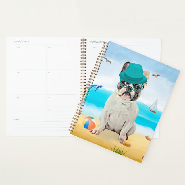 French Bulldog on Beach Planner (Display)