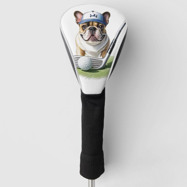 French Bulldog on golf course on vacation Head Cover (Front)
