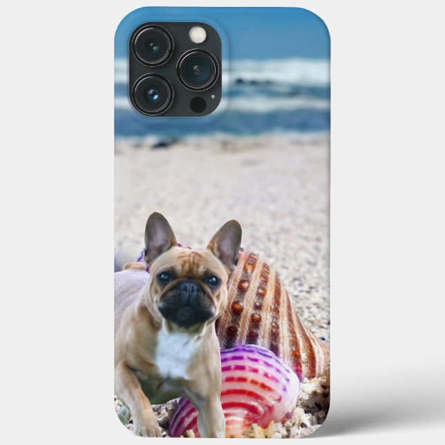French Bulldog on the beach French Bulldog Case-Mate iPhone Case (Back)