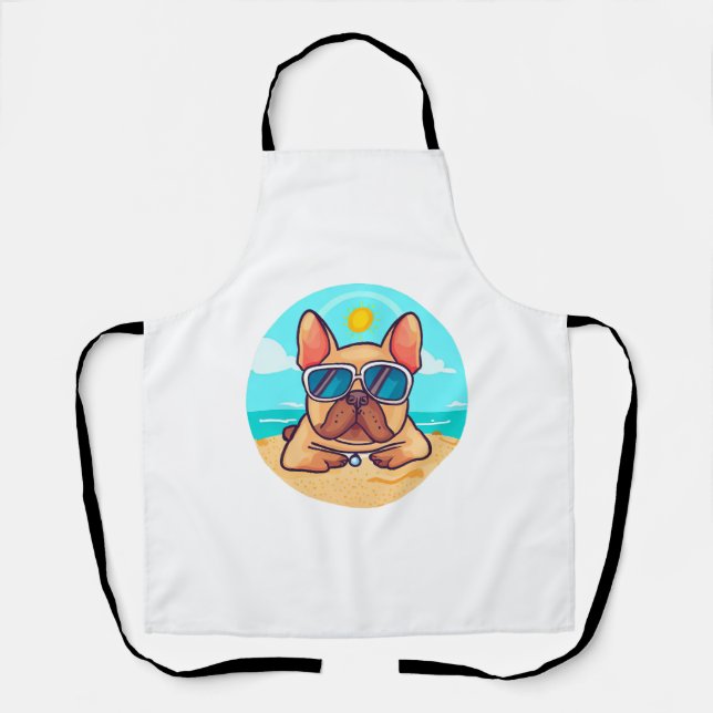 French Bulldog on Vacation Apron (Front)