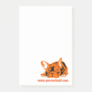 French Bulldog orange Post-it Notes