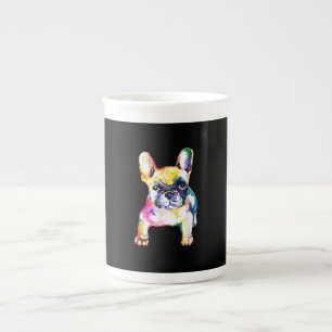French Bulldog Original Watercolor Drawing Gift Bone China Mug